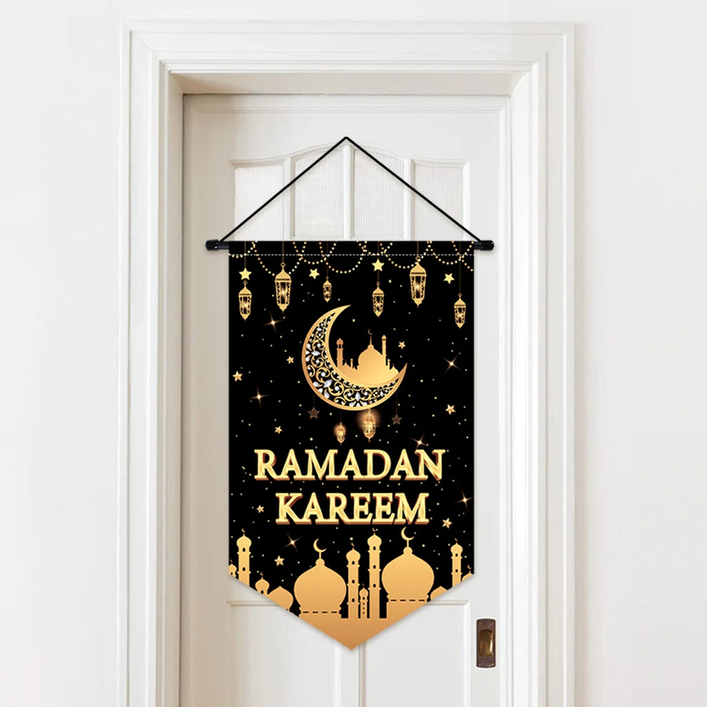Ramadan Decoration Flag Hanging EID Mubarak Decor 2026 For Home Flag Hanging Ramadan Kareem Islamic Muslim Party Eid Gifts