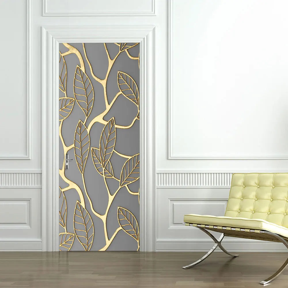 Medieval Stone Hutongs DIY Door Wall Sticker Home Decor Living Room Children Room Bedroom Art Mural Self-adhesive PVC Wallpaper