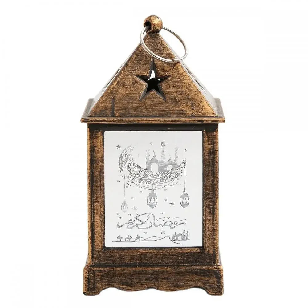 2025 Eid Mubarak Wind Lantern Ornaments Ramadan Led Portable Lamp Eid Al Adha Gifts Muslim Gurbang Ramadan Decoration for Home