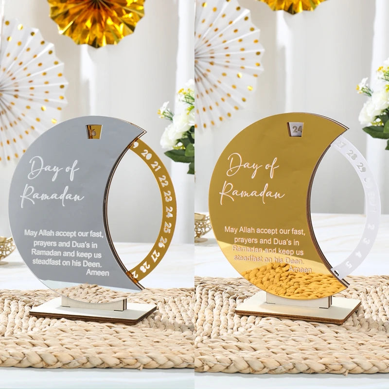 Ramadan Countdown Calendar Eid Mubarak Ornament Ramadan Decoration For Home 2025 Eid Aid Al-Adha Islam Muslim Party Supplies