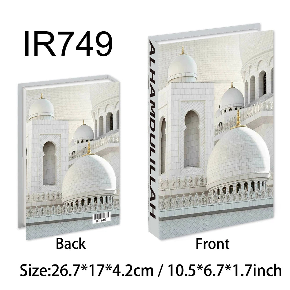 Islamic Luxury Fake Books Decorative Storage Box for Home