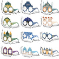 12pcs EID Mubarak Paper Glasses Ramadan Decorations For Home Islamic Muslim Party Supplies Photo Booth Props Gifts Eid Al Adha