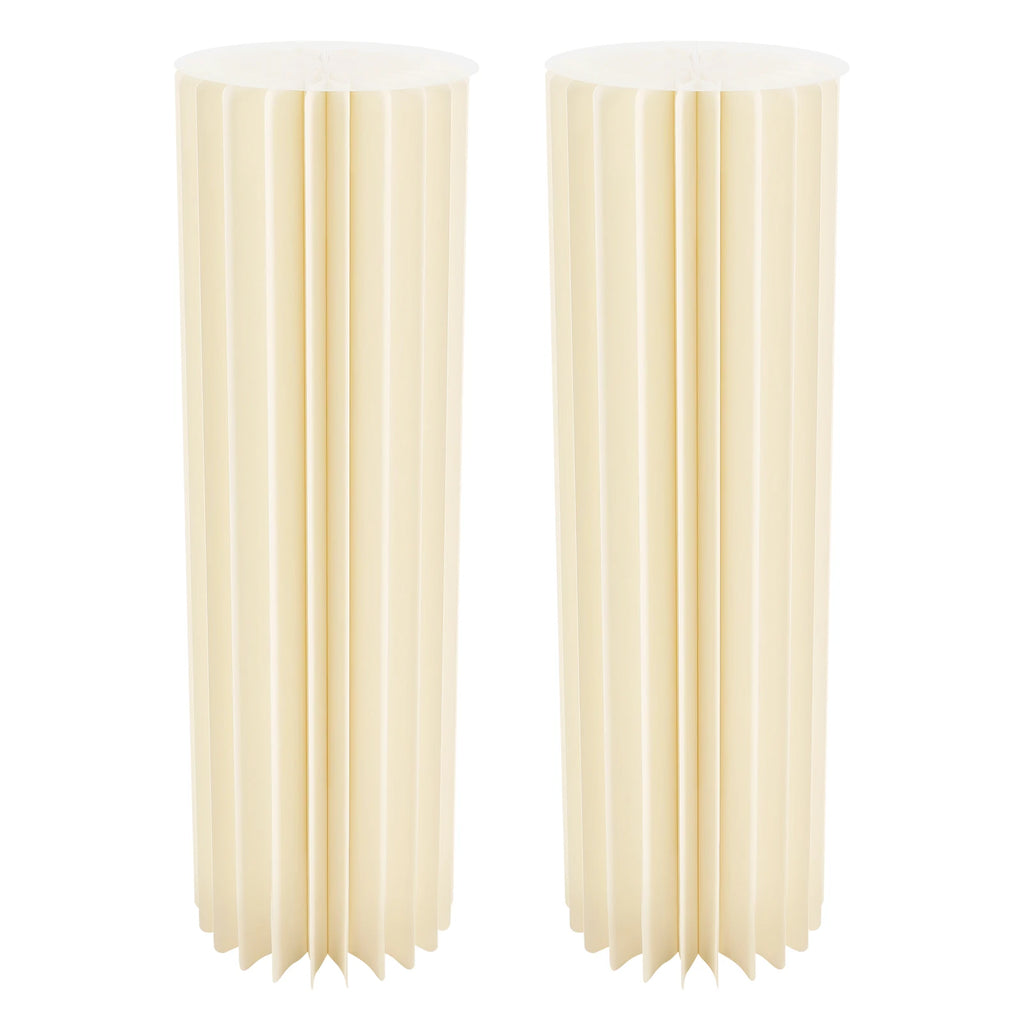2Pcs 100cm Wedding Centerpieces Cardboard Vases, 39.4in Tall Foldable Honeycomb Flower Stand Cylinder Display Pedestal Load 50kg