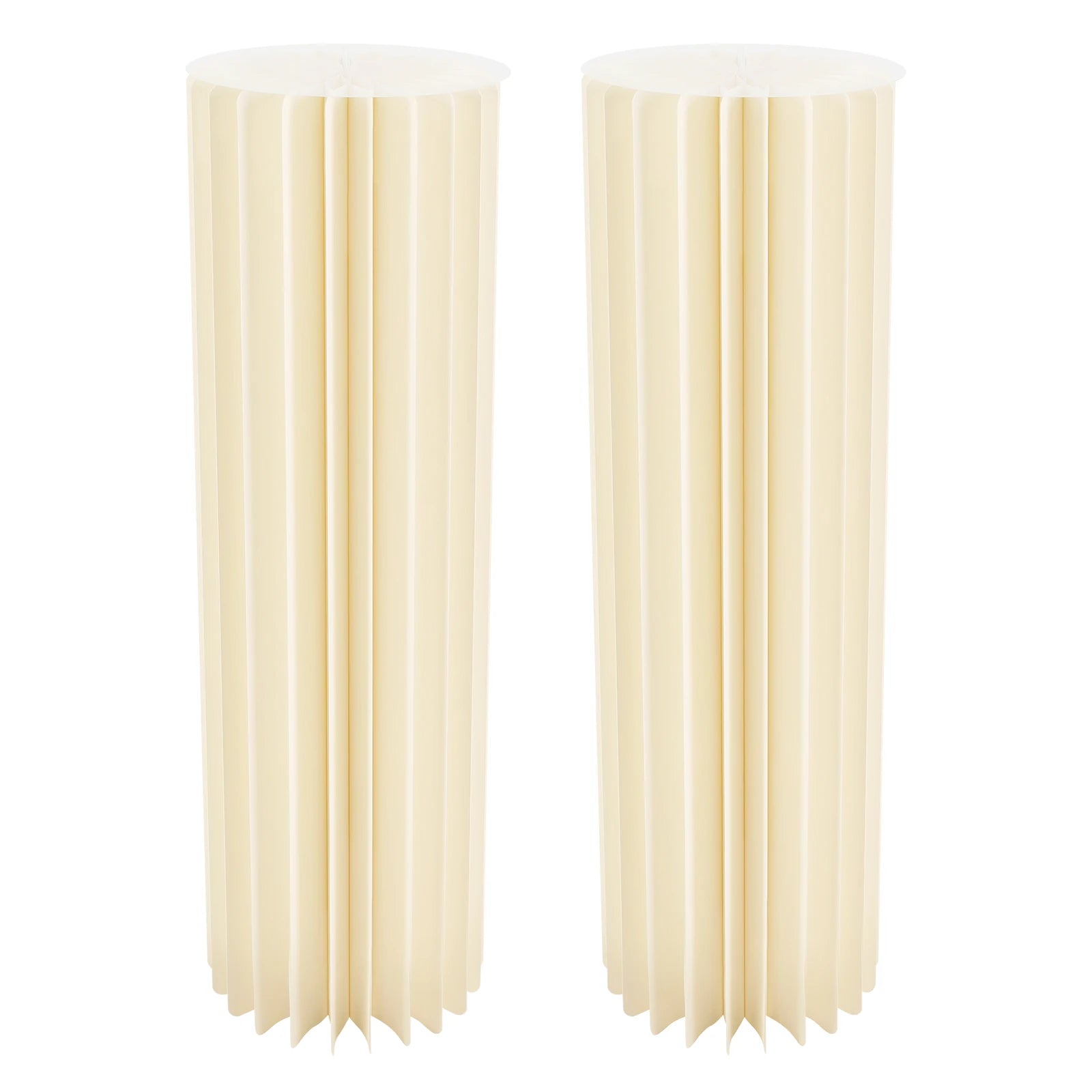 2Pcs 100cm Wedding Centerpieces Cardboard Vases, 39.4in Tall Foldable Honeycomb Flower Stand Cylinder Display Pedestal Load 50kg