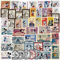 50PCS Retro Disney Mickey Stamps Cartoon Sticker DIY Phone Laptop Luggage Skateboard Graffiti Decals Fun for Kids Toys Gifts