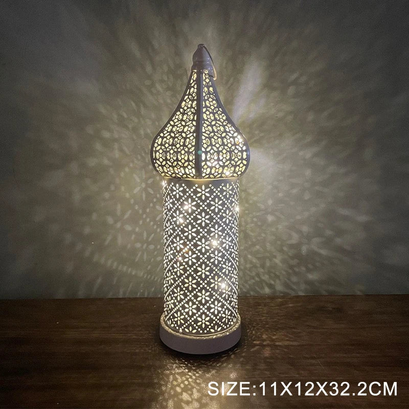 Masjid Lantern Night Light EID Mubarak Decoration for Home Islam Muslim Party Decor Eid Al Adha Ramadan Kareem Mosque LED Lights