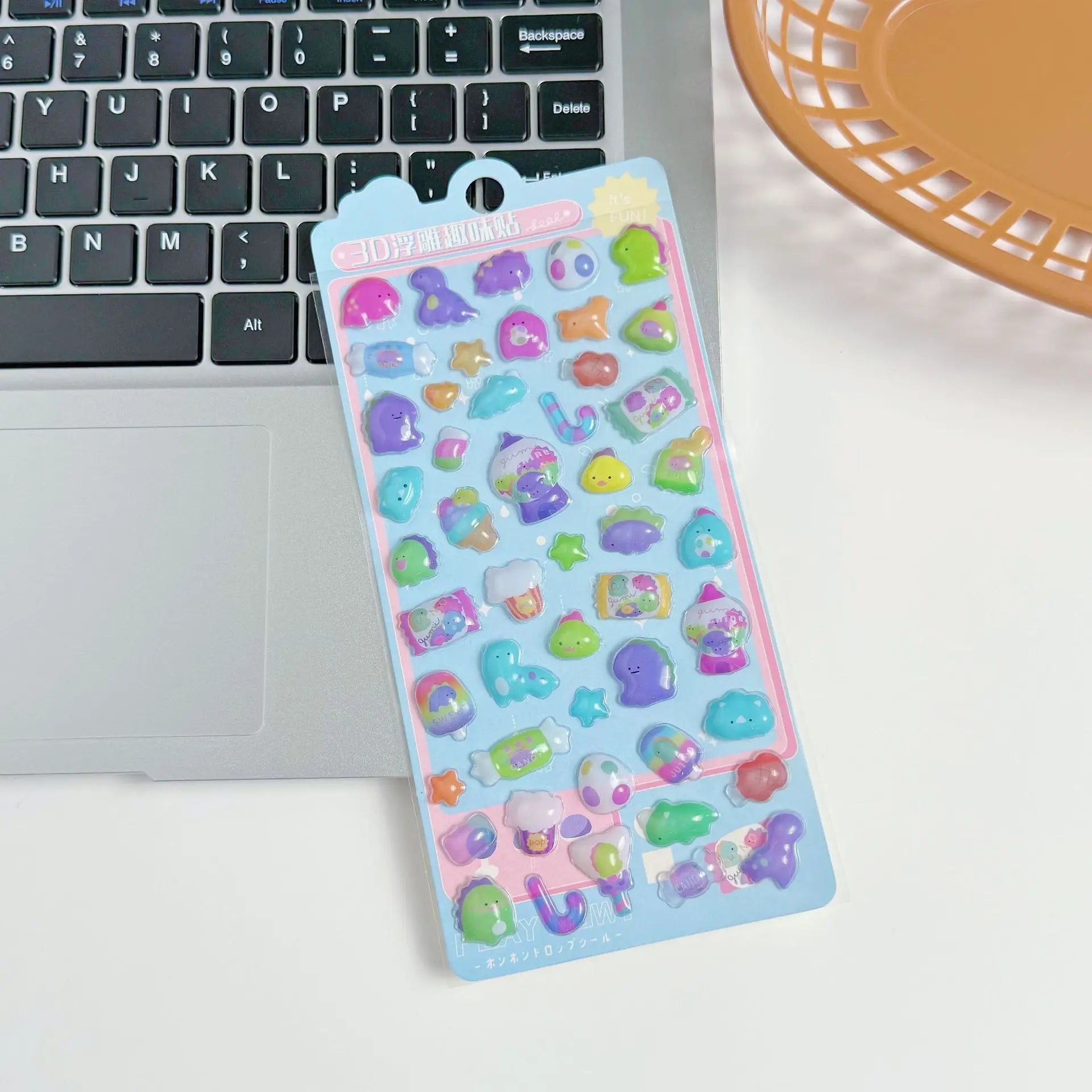 3D Embossed Diamond Stickers Exquisite Cartoon Animals Festival Party Stickers Craft Decals Scrapbooking Decoration Products