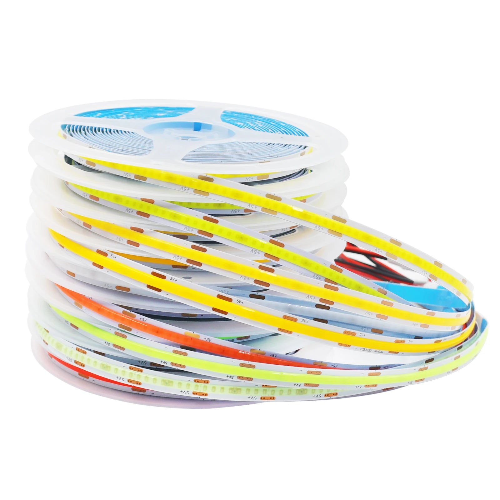 5V COB LED Light Strip With Touch Dimmer/ON OFF Switch/3Key Dimmer 320LEDs/M High Density LED Lamp Room Bar TV Backlight 9Colors