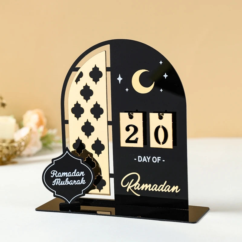 Ramadan Countdown Calendar Eid Mubarak Ornament Ramadan Decoration For Home 2025 Eid Aid Al-Adha Islam Muslim Party Supplies