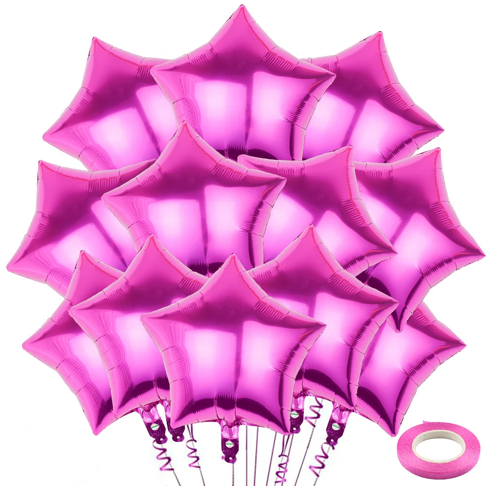 18inch Star Foil Balloon Mixed Rose Gold Helium Pentagram Balloons Wedding Birthday Party Decoration Baby Shower Aluminum Ballon