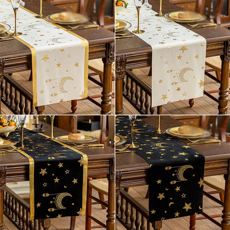 Eid Mubarak Table Runner 2026 Ramadan Decorations Kitchen Dining Table Decoration Muslim Party Decor