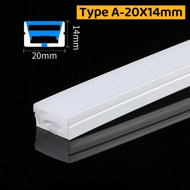 Embedded Flexible Neon Silicone Tube LED Rope Lamp Waterproof Diffuser Channel WS2811 WS2812B Outdoor Linear Ribbon Strip Lights