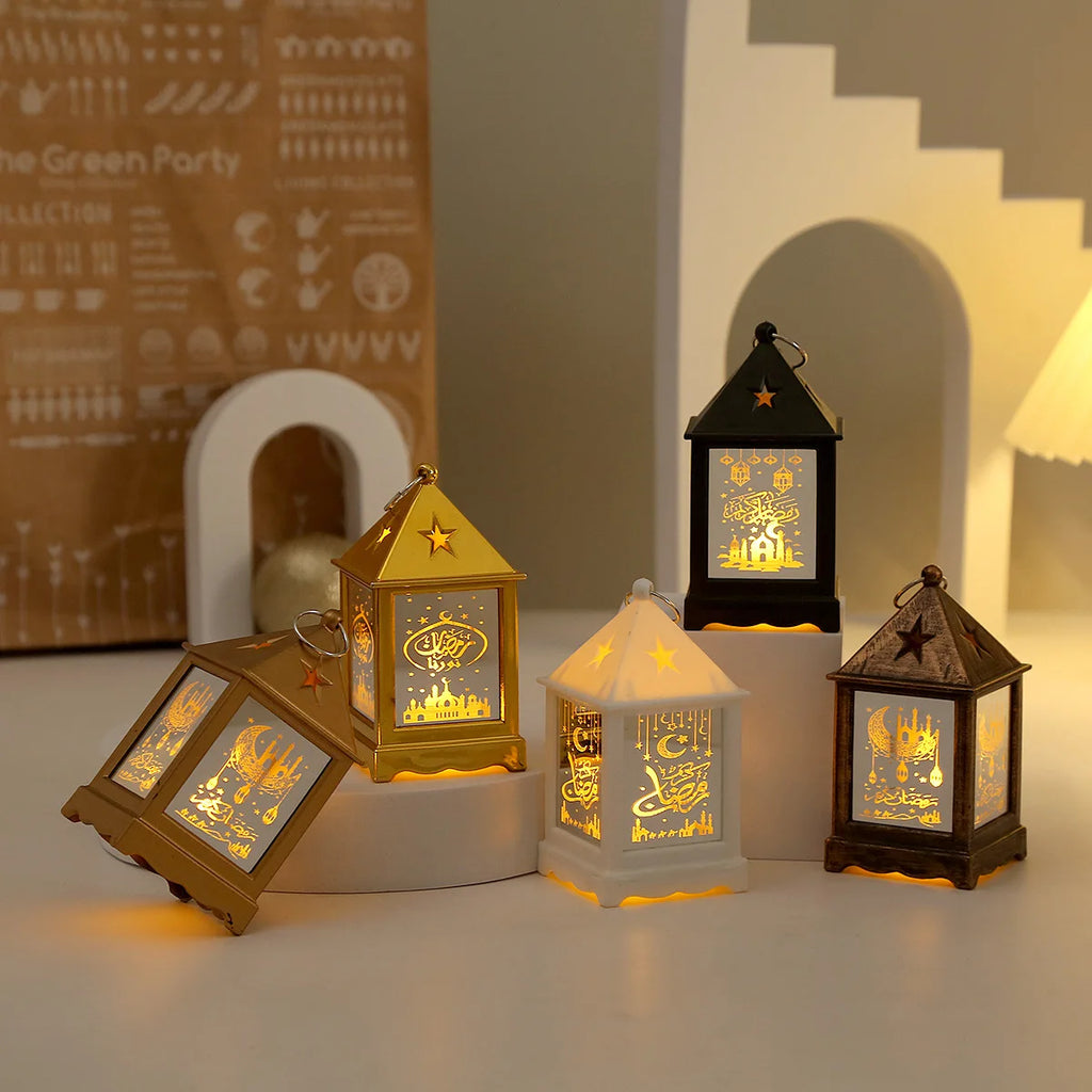 Eid Mubarak LED Lantern Creative Night Light Lamp Ramadan Kareem Decorations 2026 Muslim Ramadan Festival Lantern For Party