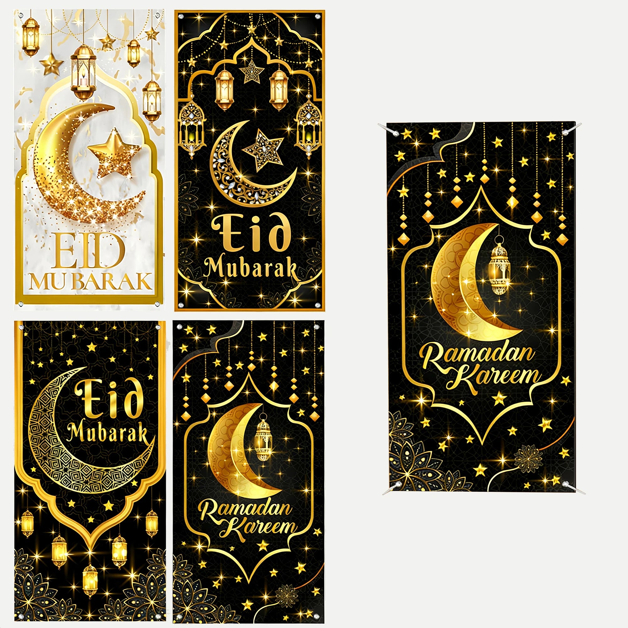 1pc Ramadan Eid Mubarak Decoration Hanging Flag，for Eid Al-Fitr Party DIY Home Door Hanging Backdrops Decor Flag
