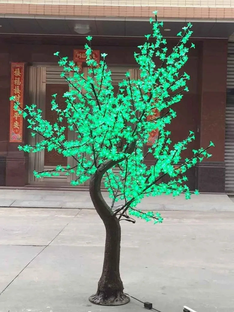 Natural Tree Trunk LED Artificial Cherry Blossom Tree Light – Outdoor & Indoor Decorative Lighting