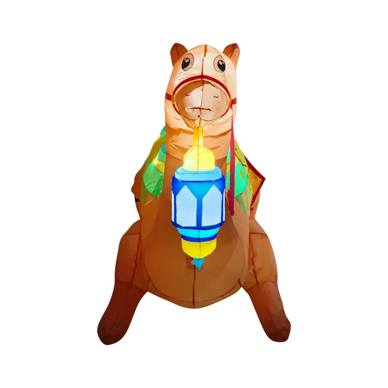 Inflatable Ramadan Decoration Eid Mubarak Muslim/Islamic Decorations Built-in LED Lights Inflatable Toys Outdoor Garden Decor