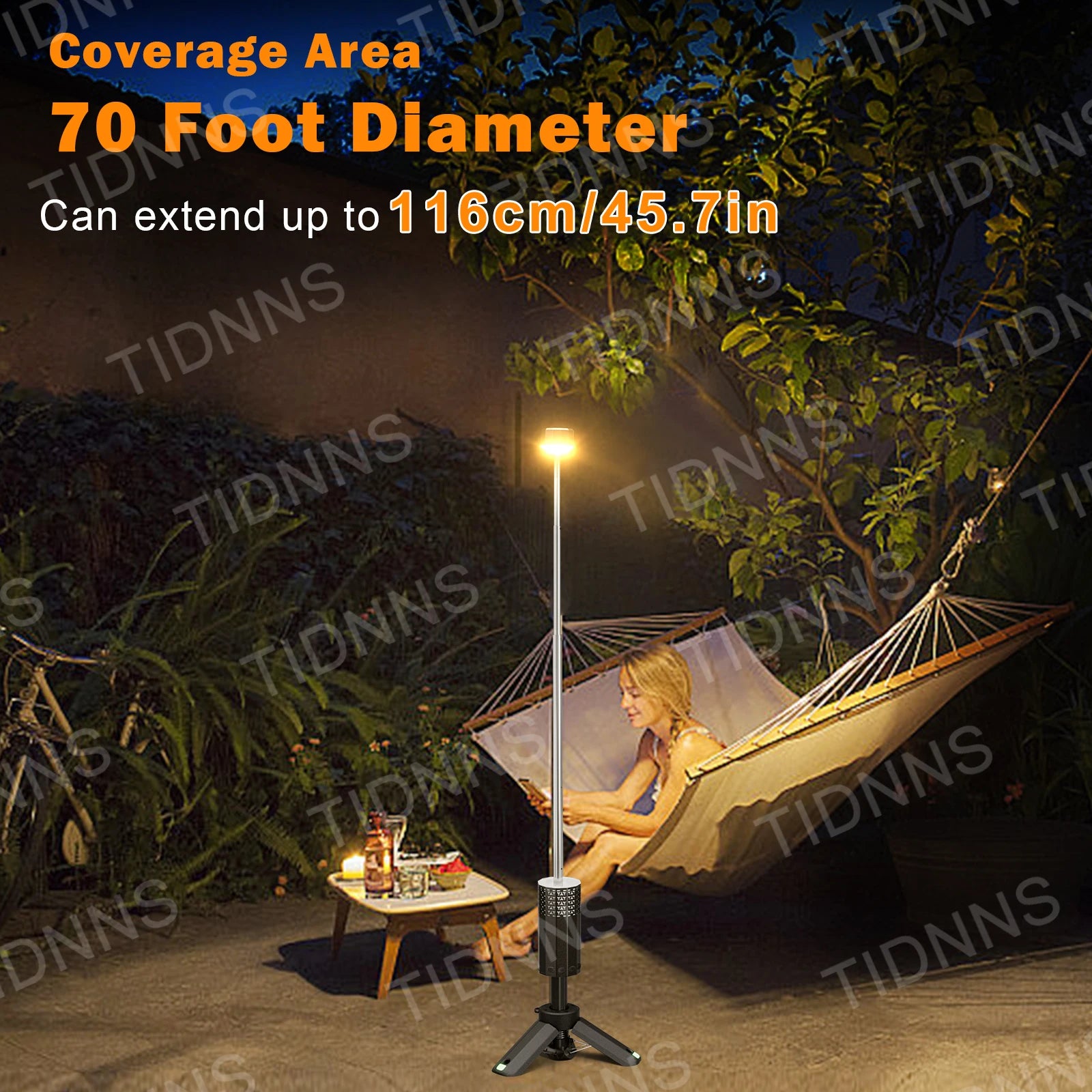 Telescopic Camping Light Rechargeable 21000mAh Portable Outdoor Camping Lantern 4 Light Modes With Tripod Storage Bag Emergency