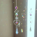1Pc Galaxy Star Moon Crystal Wind Chime Pendant for Home Decor Garden Suncatcher Dream Catcher Pendant Holiday Party Supplies