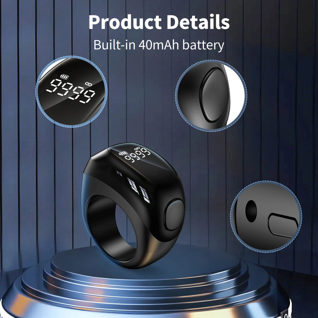 Muslim Gift Smart Electronic Counter Waterproof Tasbeeh Tasbih Zikr Ring Digital Tally Counter Interchangeable Rings