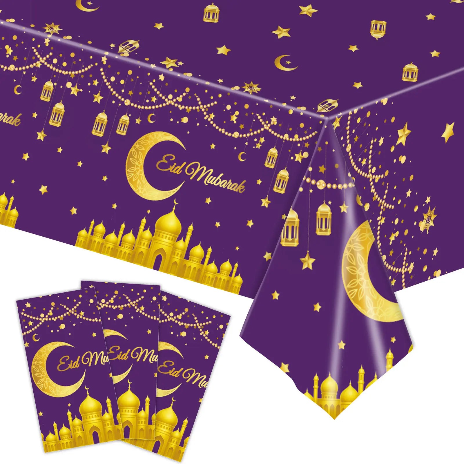 2026 Eid Mubarak Table Runner Ramadan Tablecloths Ramadan Kareem Decoration for Home Islamic Muslim Party Eid Al Adha Gifts