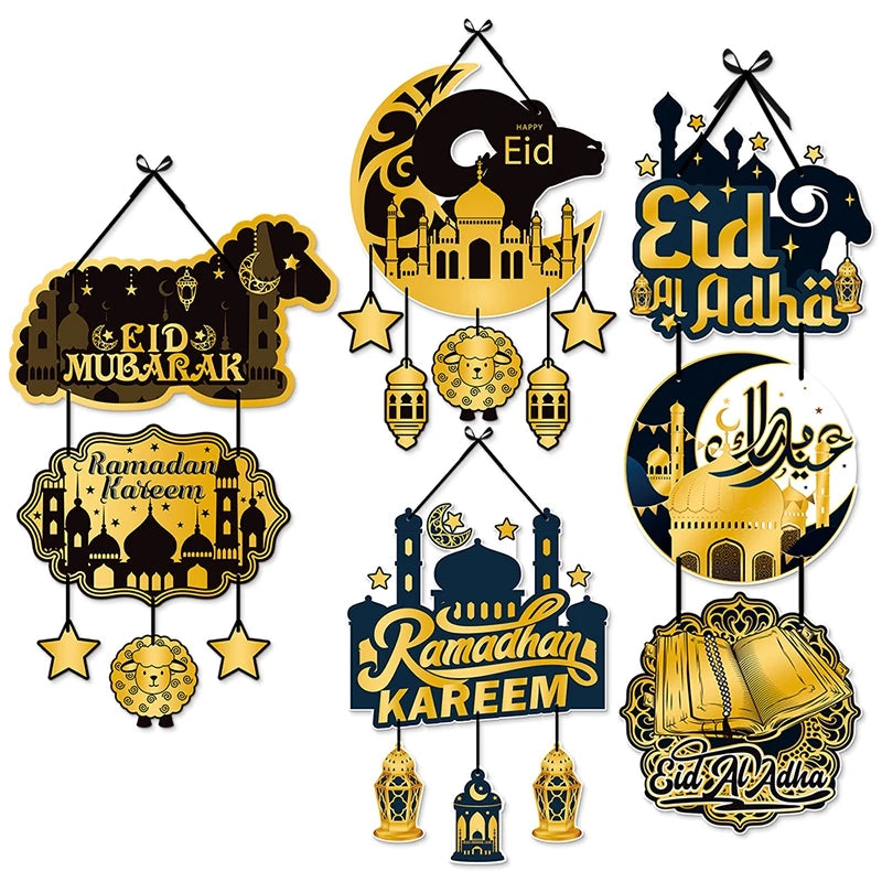 EID Mubarak Banner Ramadan Kareem Decoration 2026 Wall Hanging Flag DIY Making Ramadan Party Supplies Islamic Muslim Home Decor