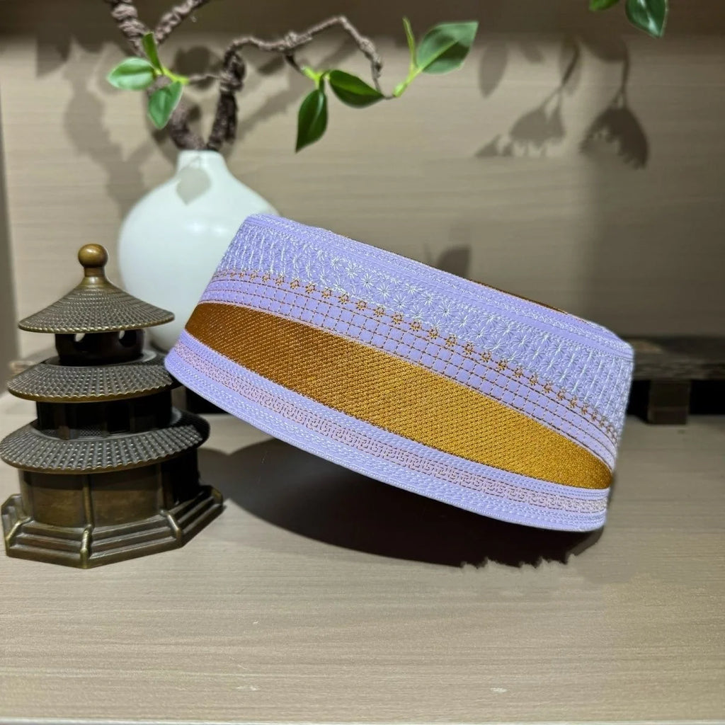 Muslim Caps For Men, Children Hat, Turkey Tax Kipa Kufi Saudi Islamic Prayer Yellow Turban Embroidery