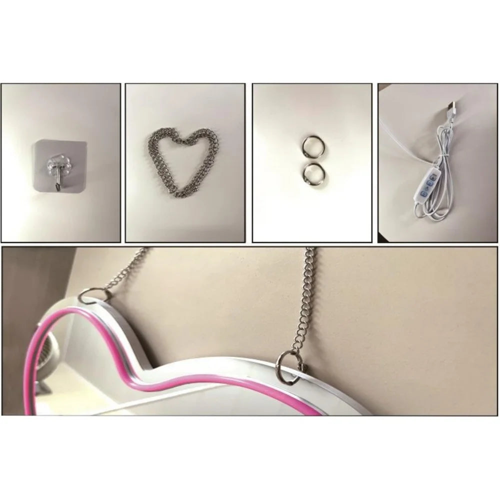 2026 Ramadan Mosque Neon Lights Eid Mubarak LED Night Light Wall Backdrop Decor Islam Muslim Party Ramadan Kareem Decorations