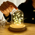 Exquisite Elegant Bell Flower Night Light Decoration, DIY Handcrafted Material Package, Glass Garden-style Bedroom Item,gifts