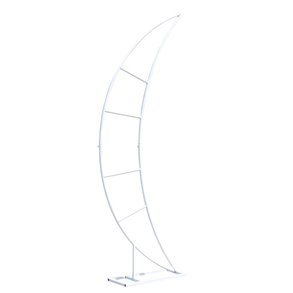 79" White Metal Crescent Moon Wedding Arch 2PCS DLY Decor Framework Iron For Wedding Party Stand