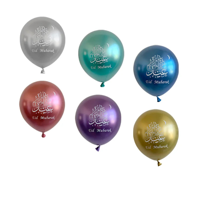 10Pcs Eid Mubarak Latex Balloon Ramadan Kareem Decoration Air Globos Ramadan Mubarak Muslim Islamic Festival Party Supplies 2024