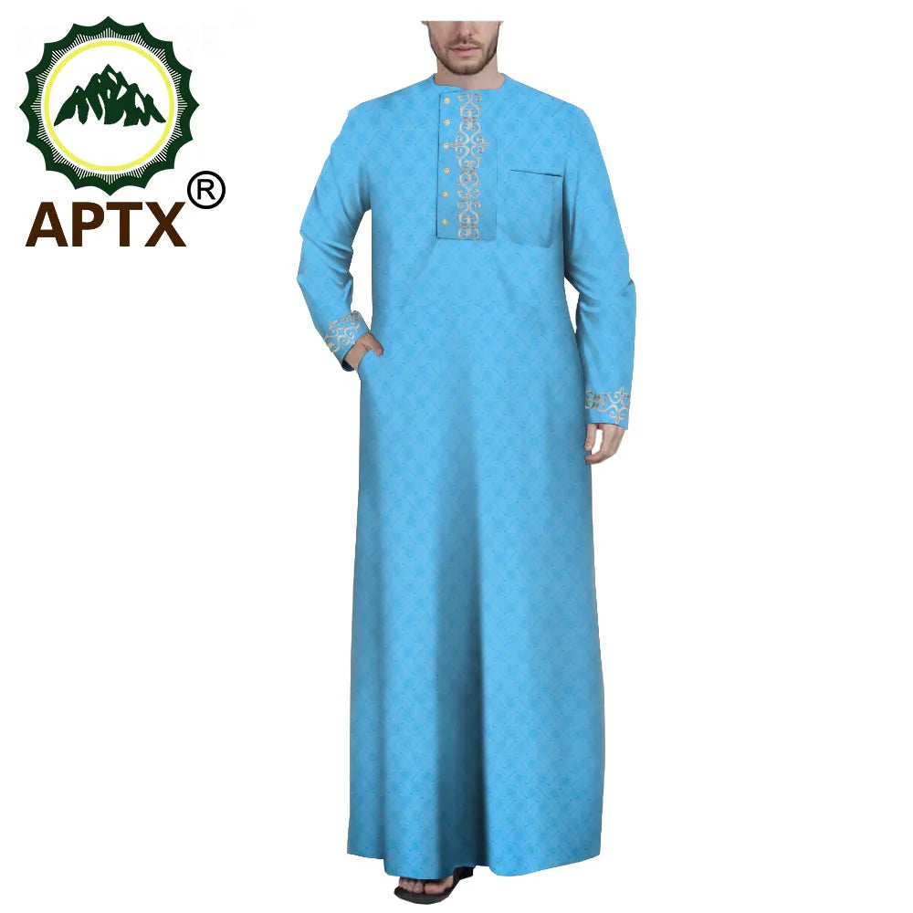 Muslim Jubba for Men Quality Thobe Tailor Made Single Breasted Loose Casual Style Long Robe for Event Wedding