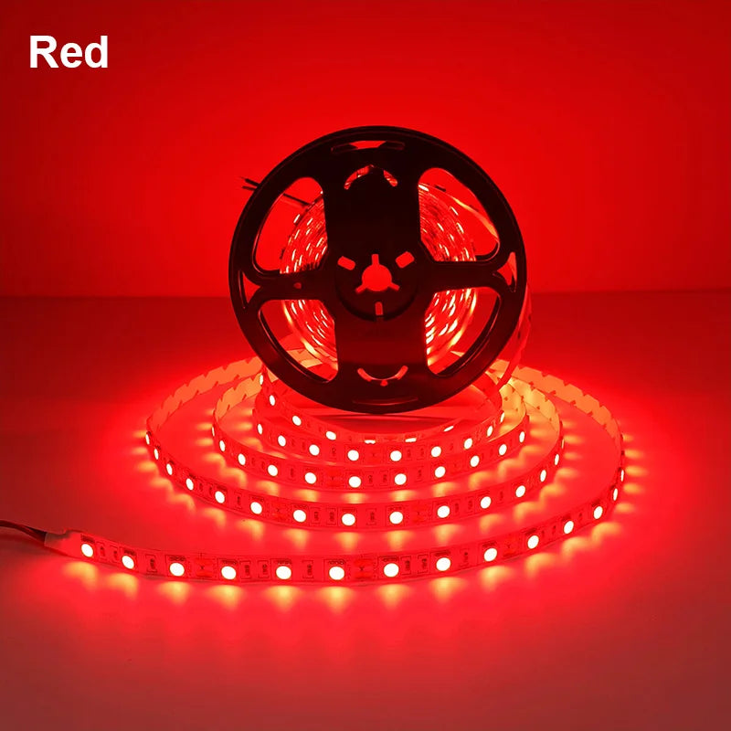 5M 300LEDs Waterproof RGB LED Strip 5050 DC12V 60LEDs/M Flexible Light Belt Led Ribbon Tape Home Decoration 24V RGBW Lamp Strips