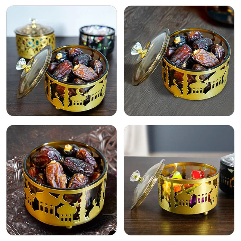 2026 Eid Mubarak Candy Holder Ramadan Candy Tray Holder Muslim Party Supplies Ramadan Eid Candy Box Islamic Decoration