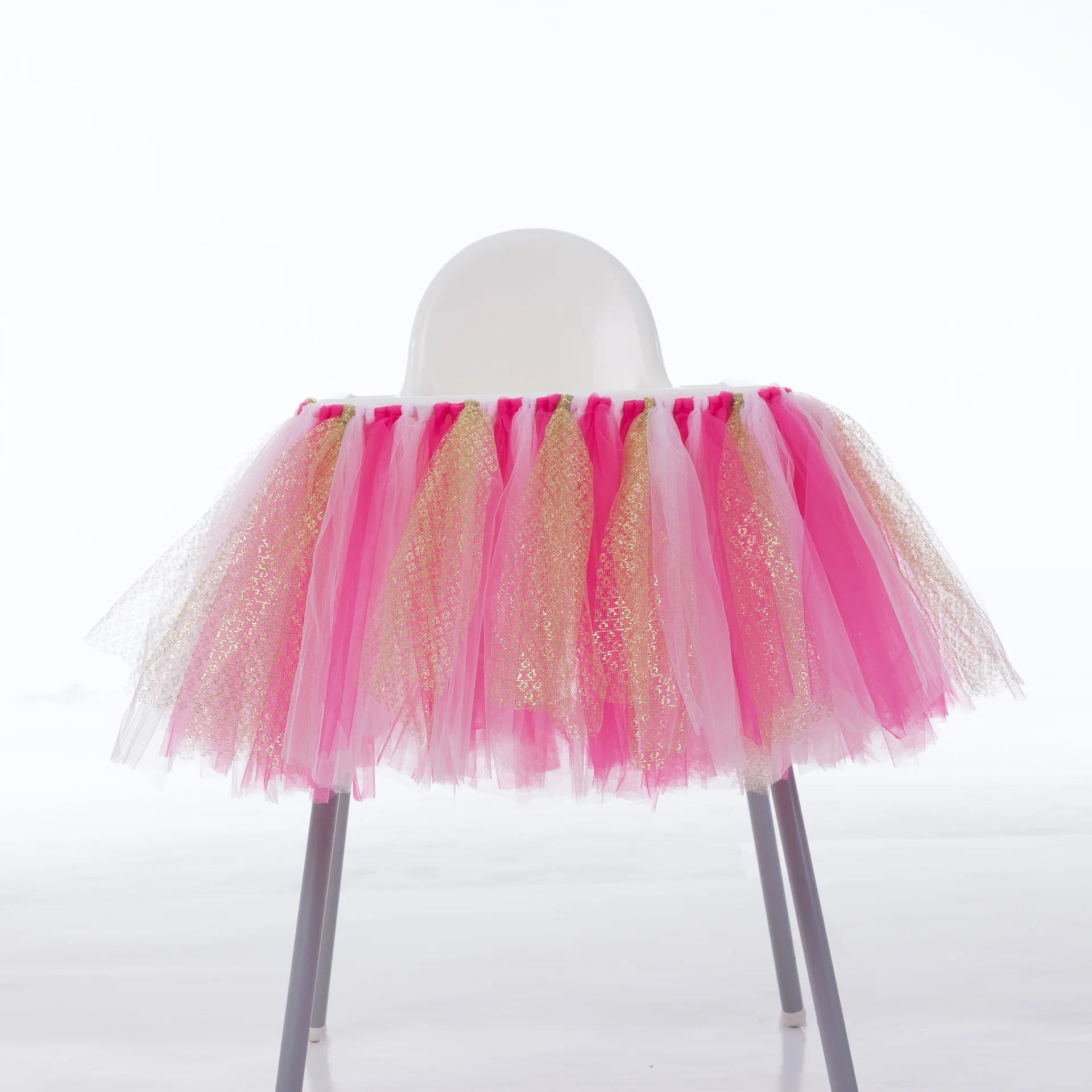 Tutu Chair Skirt Mesh Chair Skirt Children's Table Chair Skirt Party Decorative Chair Skirt Baby Birthday Party Decoration