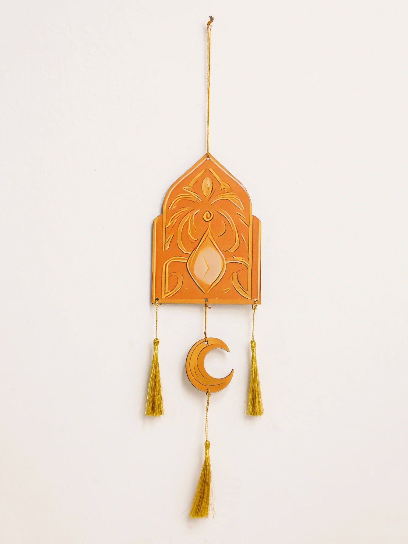 Islamic Ramadan Wall Decor Moon Star Lantern Tassel Ornament for Eid Mubarak Kareem Muslim Festival Home Hanging Decoration Gift