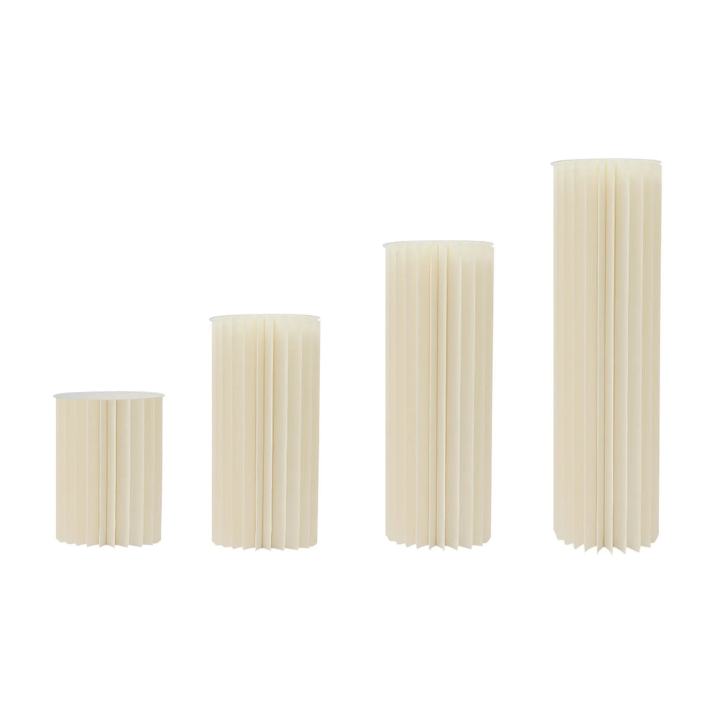 4Pcs Foldable Cardboard Flower Stands Wedding Centerpieces Display Dessert Table Column for Party Garden Decor (40+60+80+100cm)