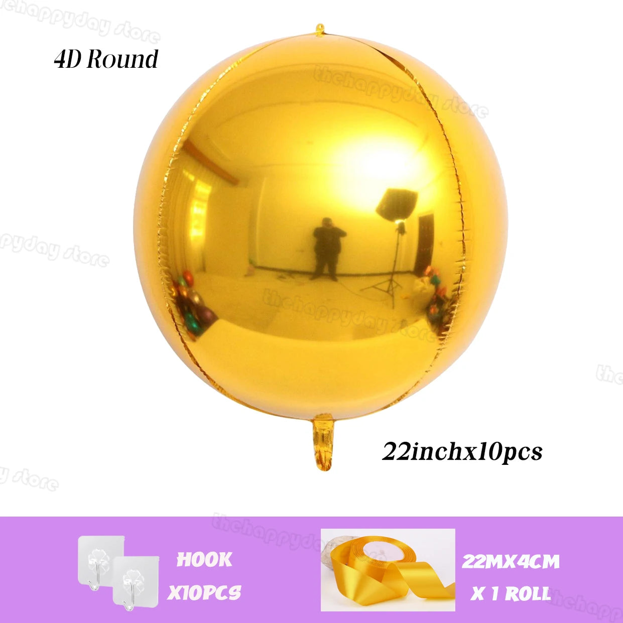 20/10Pcs Hanging 4D Round Foil Balloons 22in Dark Green 4D Round Balloon for Wedding Birthday Xmas Party Helium Air Globos Decor
