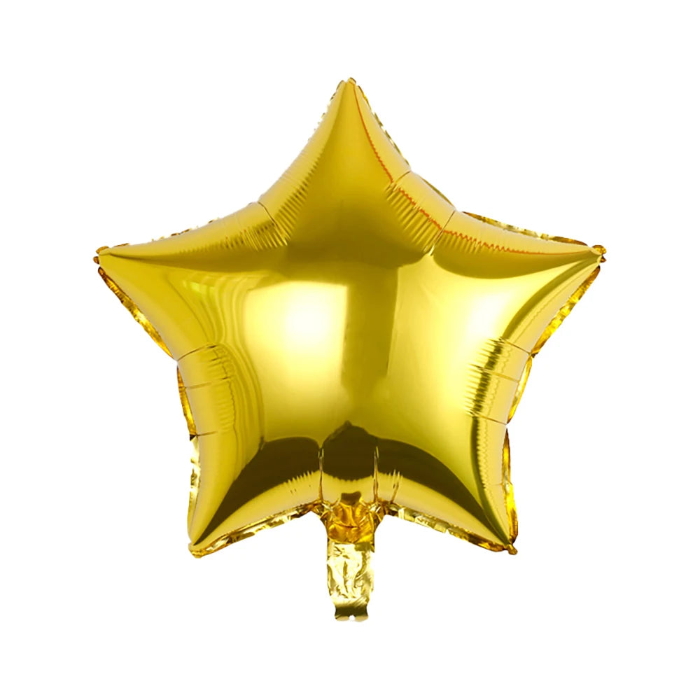 5/10/20Pcs 18inch Gold Black Red Star Balloon Foil Balloon Pentagram Helium Balloon Christams Birthday Party Wedding Decoration