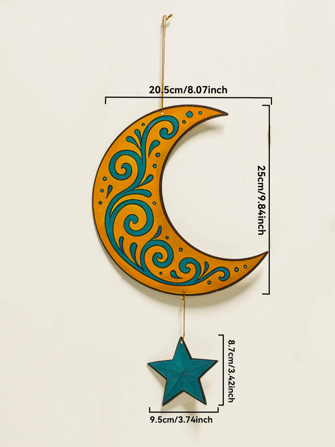 Islamic Ramadan Wall Decor Moon Star Lantern Tassel Ornament for Eid Mubarak Kareem Muslim Festival Home Hanging Decoration Gift
