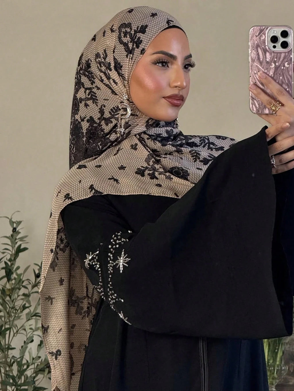 1Pcs Watercolor Print Hijab Women Bohemian Soft Islam Ramadan Muslim Hijabs Foulard Femme Shawl Wrap Scarf Headscarf
