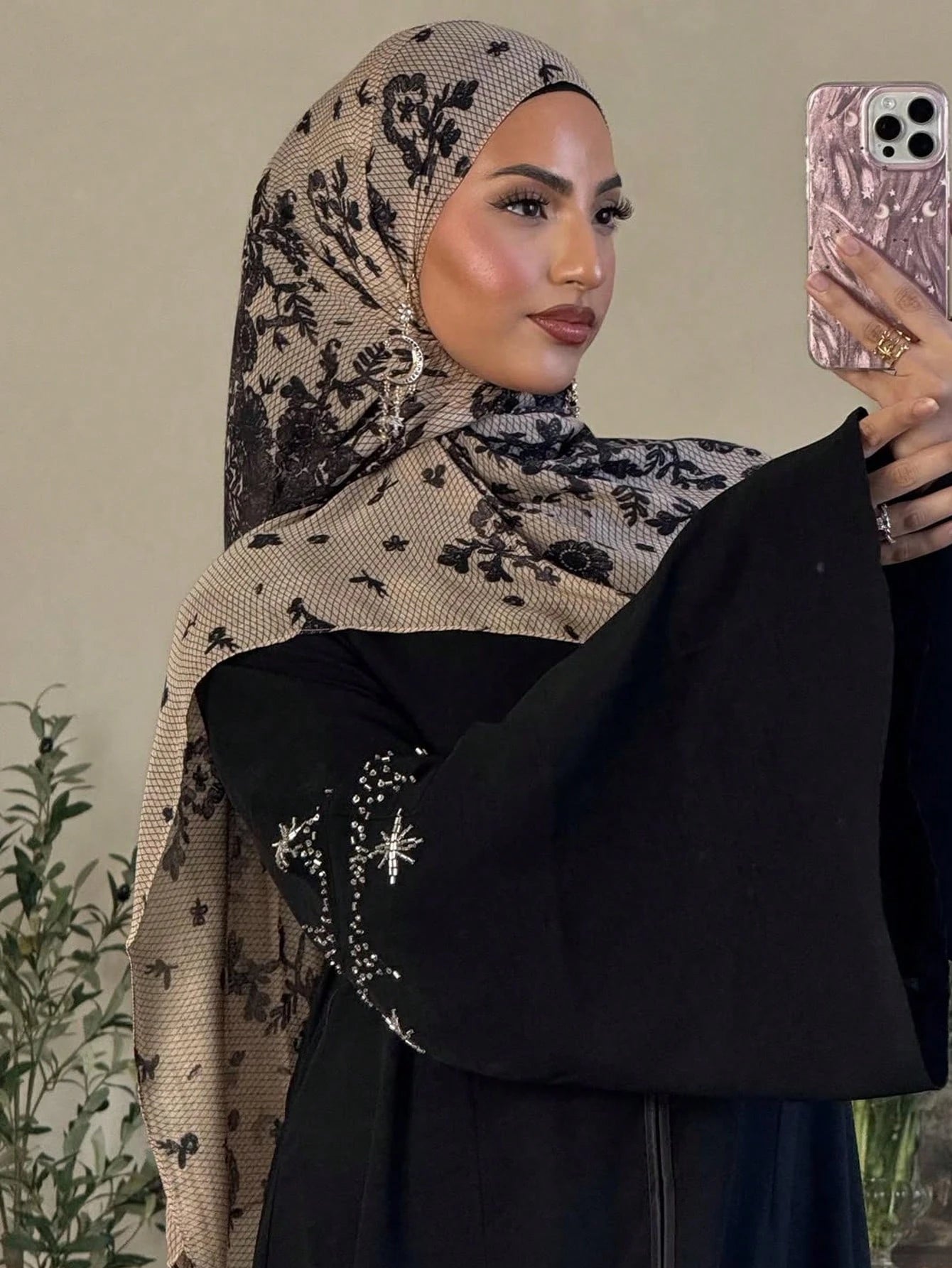 1Pcs Watercolor Print Hijab Women Bohemian Soft Islam Ramadan Muslim Hijabs Foulard Femme Shawl Wrap Scarf Headscarf