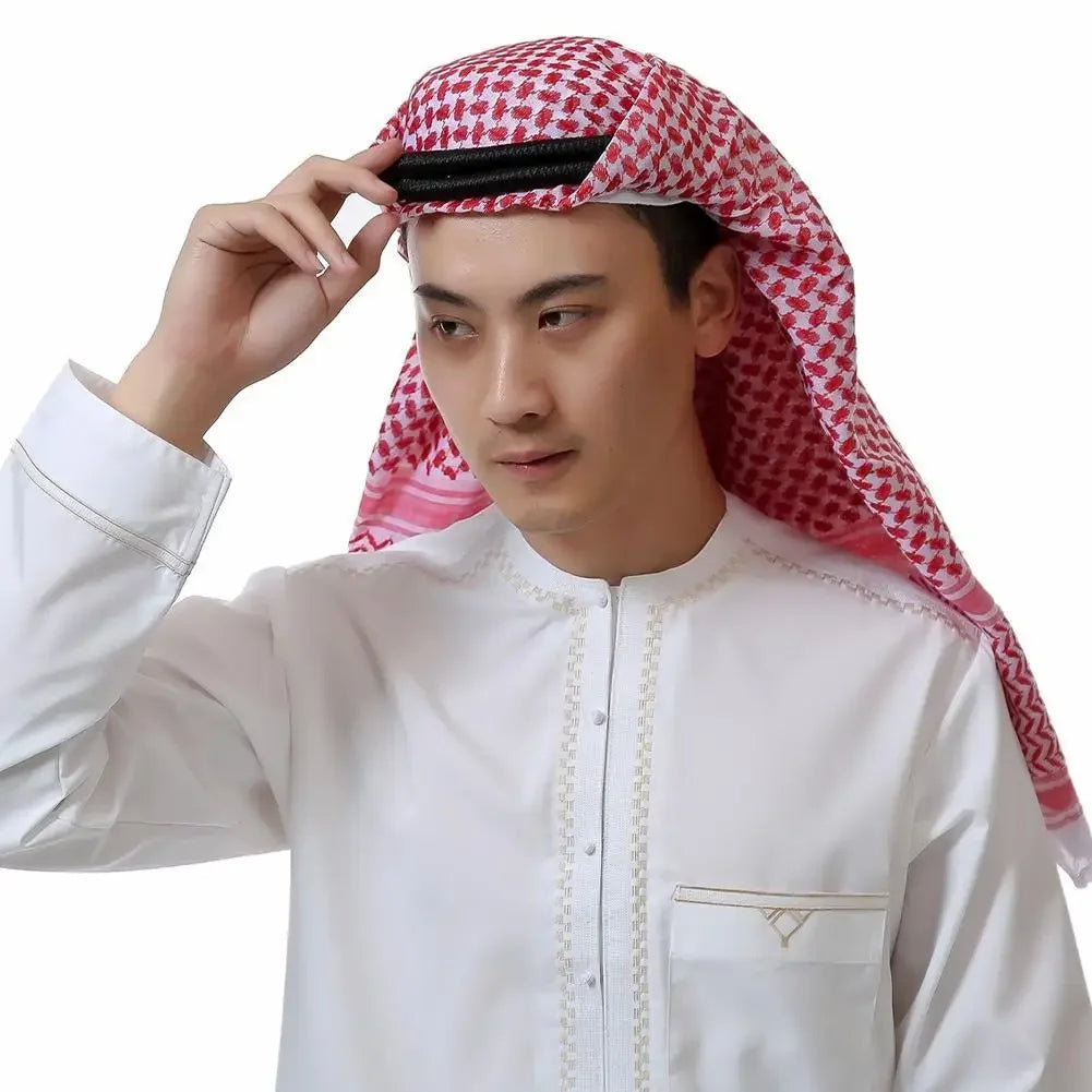Islamic Foulard Scarf Men Arab Headwear Hijab Scarf Jersey Turban Arabic Headcover For Women Muslim Clothing Prayer Turbante