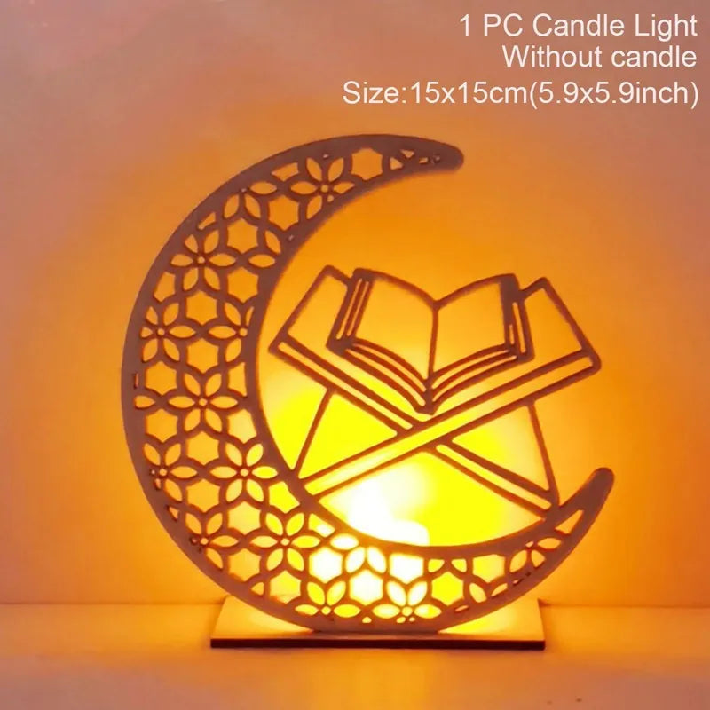 EID Mubarak Wooden Pendant Ramadan Decoration For Home Islamic Muslim Party Decor EID Gifts Abaya AL Adha Kareem