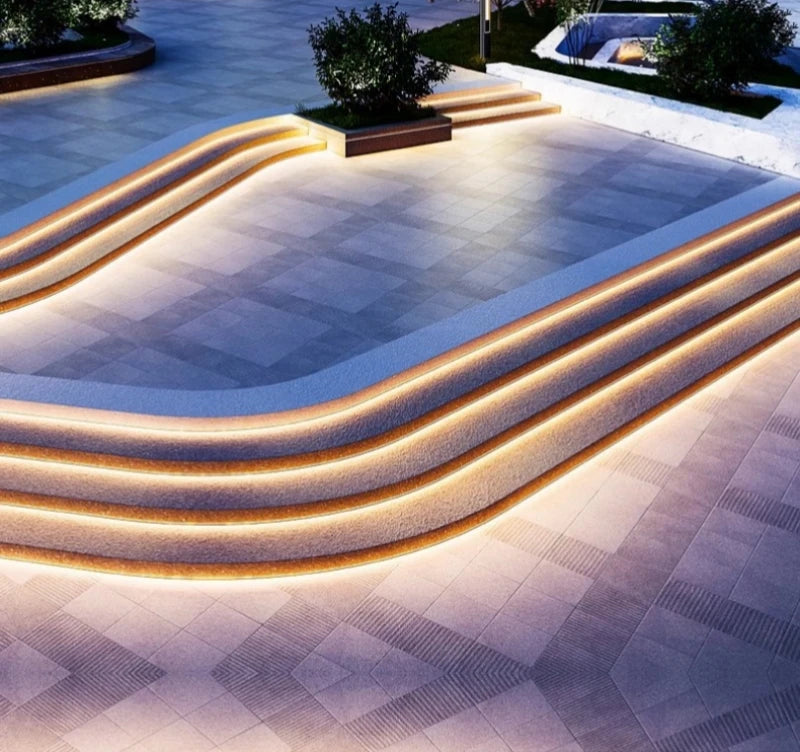Black Flexible LED Neon Rope Lamp Silicone Tube Diffuser Recessed Channel For WS2811 WS2812B Waterproof Ribbon Neon Strip Lights