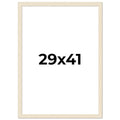 29×41 Frame Barnwood White Solid Wood Picture Frame with Whitewashed Distressed Finish, 1.5 Inches Width, 0.5 Inches Interior Depth