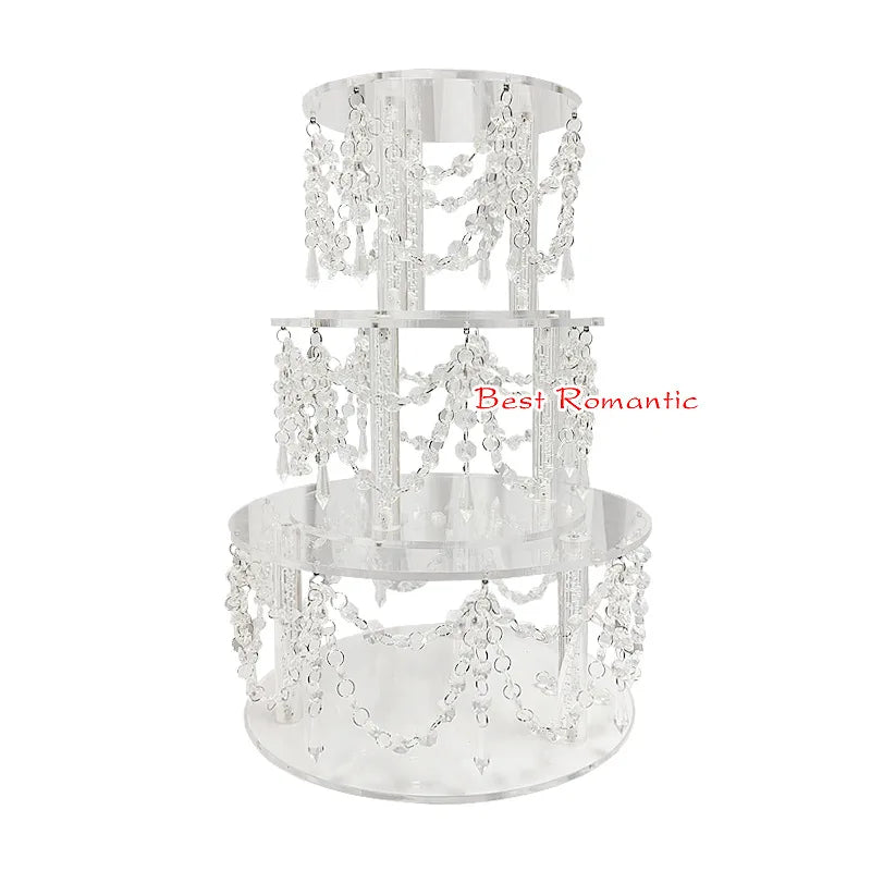 Hot sale new style wedding acrylic cake stand wedding scene layout crystal cake stand wedding supplies