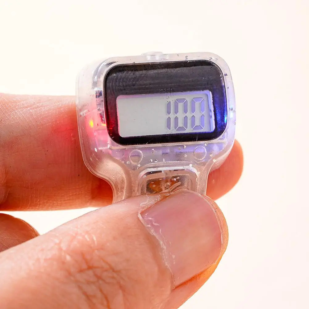 Finger Counter W/ Islamic Tasbih Digital LED Electronic Handheld Tally Counter, Finger Counter Resettable Clicker, Battery Included