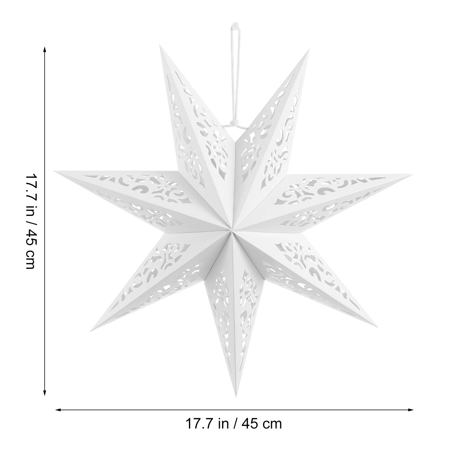 Hollow Out Star Decorative Home Islam Muslim Light Paper Lantern Stars Lampshade Decor Garden Pendant Wedding Party White