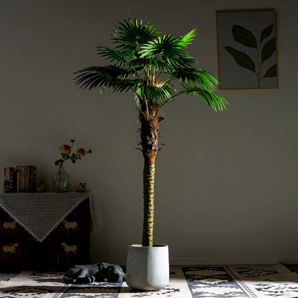 Large Simulation Palm Tree Loose Tail Sunflower Tropical Green Plant False Tree Indoor and Outdoor Decoration Landscape