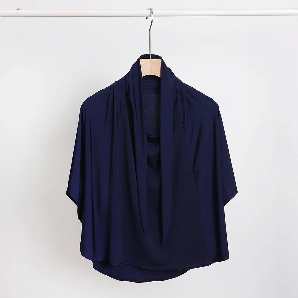 Ramadan Spring Summer Breathable Ironless Hijabs Long Instant Hijab Woman Ready To Wear With Face Masks Ready to Wear Hijabs